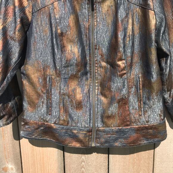 Ruby Rd metallic front zip jacket - Picture 5 of 6